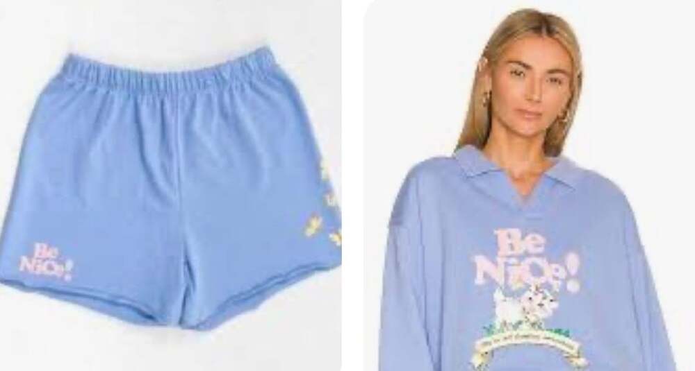 The Mayfair Group Be Nice! Shorts sweat set